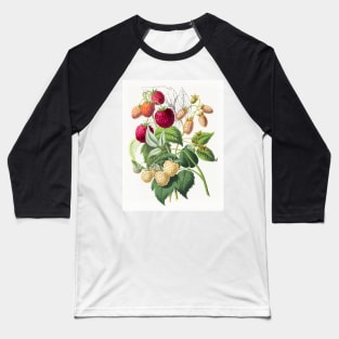 Vintage strawberry illustration Baseball T-Shirt